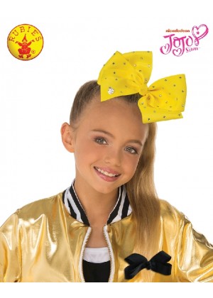 Yellow JoJo Siwa Large Teal 8inch Bow with Rhinestones & Pin Child Girls Fashion Hair Accessories Licensed