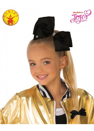 Black JoJo Siwa Large Teal 8inch Bow with Rhinestones & Pin Child Girls Fashion Hair Accessories Licensed