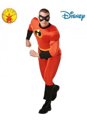 Mr Incredible 2 Deluxe Costume Adult Mens Disney Superhero Fancy Dress Outfit