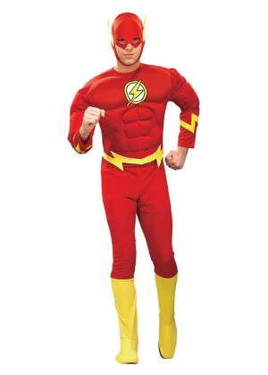 The Flash Muscle Chest Justice League DC Comics Halloween Adult Costume