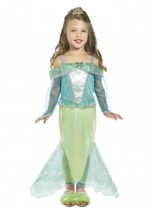Little Mermaid Princess Ariel Fairytale Story Book Week Dress Up Girl Costume