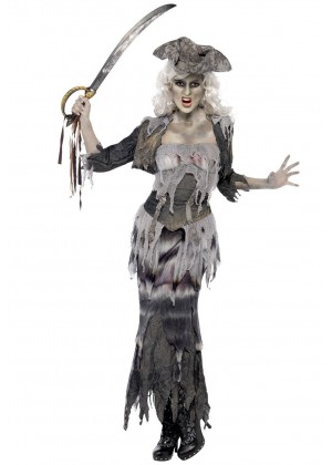 Ladies Zombie Pirate Costume cs38888
