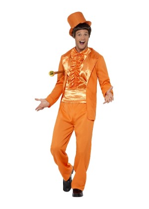 Mens Orange 90s Stupid Tuxedo Costume cs43204