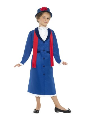 Kids Victorian Nanny Costume Girls