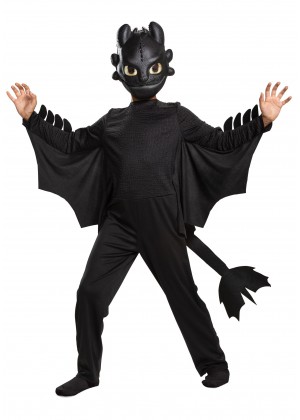 Boys How to Train Your Dragon 3 Toothless Black Costume de87880