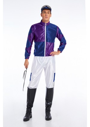 Purple Jockey Costume Mens