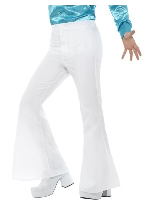 Mens Retro Groovy Flared Bell Bottom Trousers 60s 70s Hippie Hippy Costume Pants Disco Dance Trousers Saturday Night
