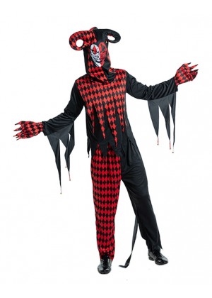 Adult Sinister Jester Adult Clown Costume lp1063