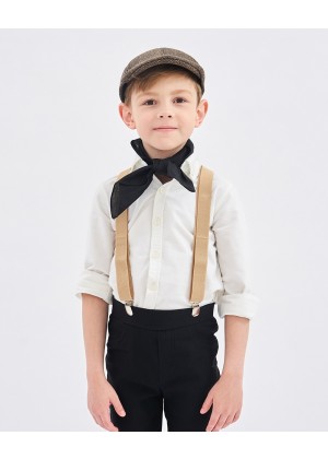 3pcs set kit Victorian boy colonial boy costume cap hat braces neckerchief 