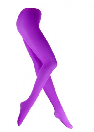 Purple 80s Disco Pantyhose Stockings Hosiery Tights tt1067-20