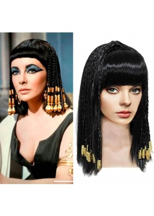 Ladies Egyptian Cleopatra Black Wig tt1167
