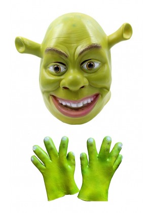 tt1217 Adult Shrek headpiece and gloves set