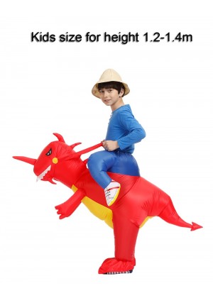 Kids Red Dinosaur t-rex Blow Up inflatable costume tt2022-2