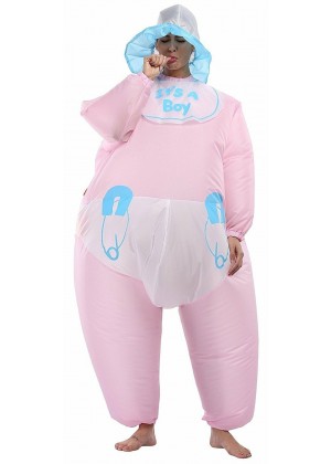 Adult Inflatable Baby Pink Costume tt2095