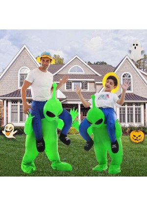 Kids or Adult Green Alien Ride on Inflatable Costume tt2109
