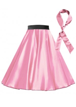 Pink Satin 1950's 50s skirt