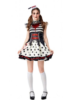 Ladies Scary Evil Clown Horror costume