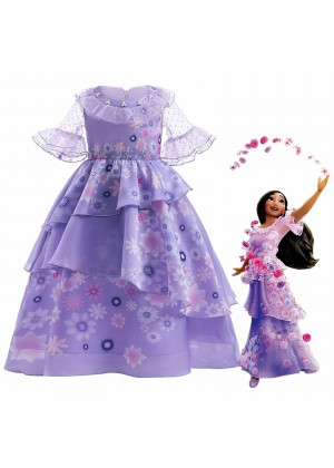 Kids Purple Encanto Isabella Costume tt3259