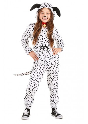 Kids Dalmatians Dog Animal Costume tt3284