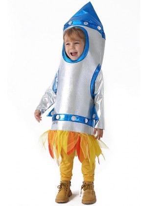 Kids Silver Rocket Nasa Costume tt3324