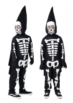 Kids Skeleton Day Of The Dead Costume tt3344