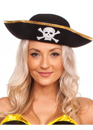Pirate Costumes - Pirate Hat Pirates Of The Caribbean Captain Jack Sparrow PRESTIGE Buccaneer Costume Accessories 1