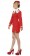 Ladies Red Trolley Dolly Virgin Air Hostess Stewardess Cabin Crew Flight Attendant Air Line Pilot Fancy Dress Costume
