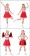 Red Girls Cheerleader Costume With Pompoms Socks