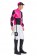 Hot Pink Black Jockey Horse Racing Costume side lh224rose