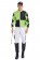 Green Black Jockey Horse Racing Rider Mens Uniform Fancy Dress Costume Outfit Hat