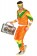 orange  Mens 80s Tracksuit Suit Costume lh237orange