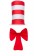 Kids Stripe Cat in the Hat Bow Tie Gloves Children Accessories Boys Girls Book Week Dr Seuss