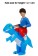 Kids blue Dinosaur t-rex Blow Up inflatable costume tt2022-2