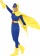 Female Licensed Bananaman Costume Fancy Dress Cartoon Superhero Super Hero Outfit