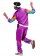 Purple  Mens 80s Tracksuit Suit Costume back lh237purple