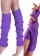 Purple Coobey Ladies 80s Tutu Skirt Fishnet Gloves Leg Warmers Necklace Dancing Costume Accessory Set