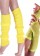 Yellow String Vest Mash Top Net Neon Punk Rocker Fishnet Rockstar 80s 1980s Costume  Beaded Necklace Bracelet legwarmers gloves