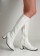 Ladies Go Go White Knee High Wid fit Adult Womens Boots Shoes Hippy 60 70 Disco Costume Accessories