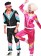Couple 80s Shell Suit Black Pink Tracksuit Costume lh237bkln1002