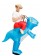 Adult Red Dinosaur t-rex Blow Up inflatable costume side tt2022-1