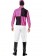 Pink Black Jockey Horse Racing Rider Mens Uniform Fancy Dress Costume Outfit Hat
