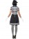 Ladies Mesmerizing Mime Costume French Artist Clown Circus Funnyside Fancy Dress Outfits