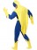 Mens Padded Chest Licensed Bananaman Costume Fancy Dress Cartoon Eric Superhero Super Hero Outfit