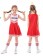 Red Girls Cheerleader Costume With Pompoms Socks 