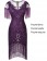 Purple 1920s Flapper Fancy Dress Costume lx1049-6