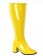 Ladies Go Go White Knee High Wid fit Women Boots Shoes Yellow