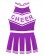 Purple Cheerleader Girl Uniform Costume