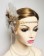 Ladies 1920s Bridal Headband White Feather