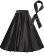 Black Satin 1950's 50s skirt