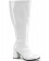 Ladies Go Go White Knee High Wid fit Adult Womens Boots Shoes Hippy 60 70 Disco Costume Accessories